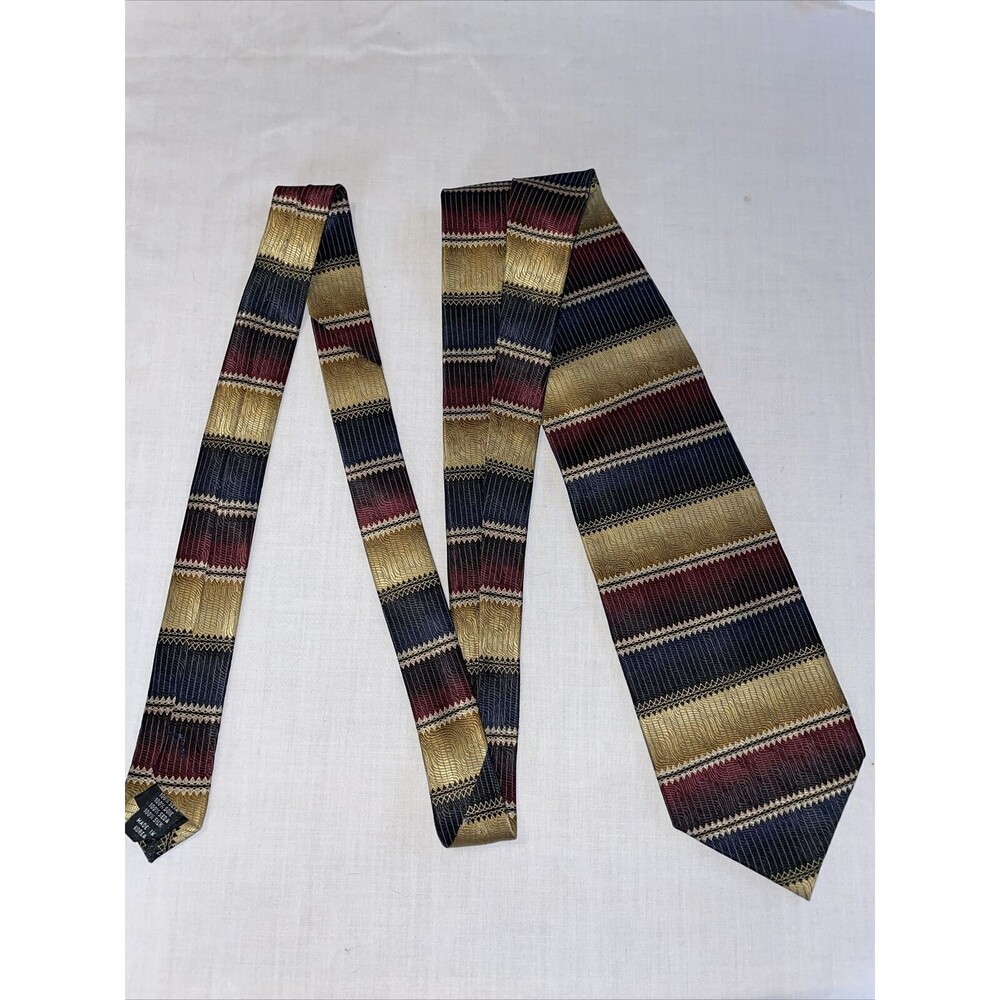 Bergamo New York Dress Tie Men’s Size 56” Multicolor 100% Silk Formal Business